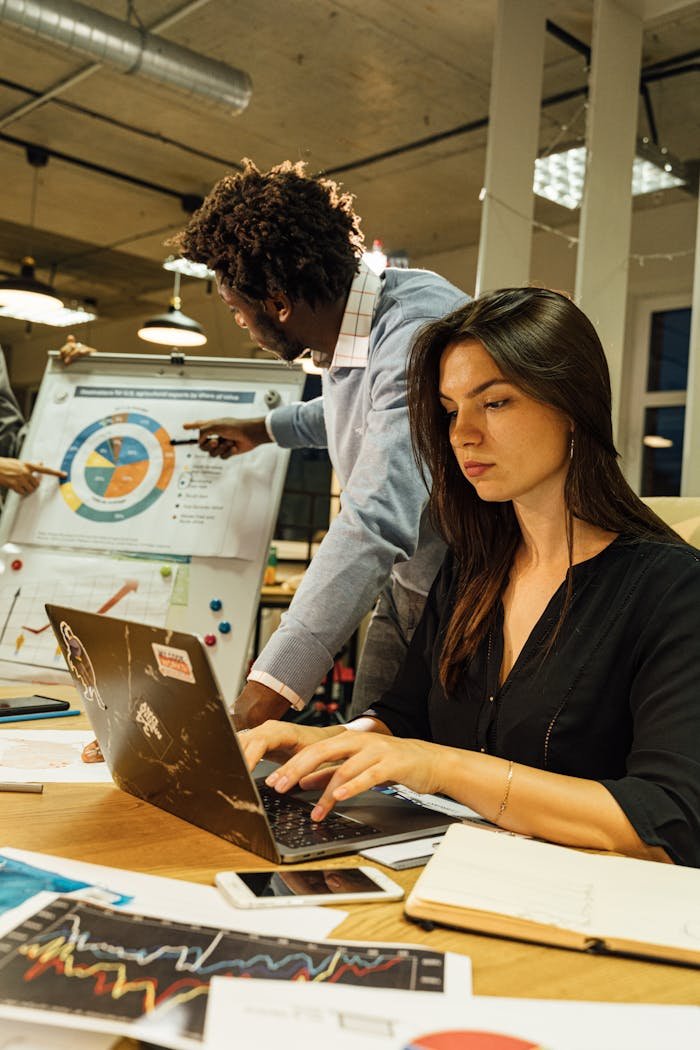 A Woman using a Laptop